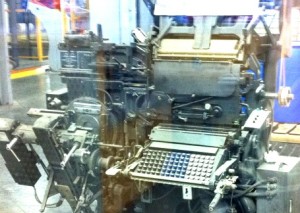 Newspaper Linotype machine 